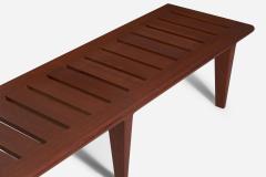 Hans Wegner Slated Bench in Teak for Johannes Hansen Denmark 1950s - 4767966