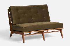 Heywood Wakefield Settee with Maple and Fabric USA 1950s - 4768106