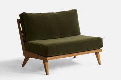Heywood Wakefield Settee with Maple and Mohair USA 1950s - 4768112