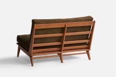 Heywood Wakefield Settee with Maple and Velvet USA 1950s - 4768094