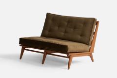 Heywood Wakefield Settee with Maple and Velvet USA 1950s - 4768100