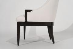 Highback Accent Chair in Ivory Mohair C 1950s - 2924174