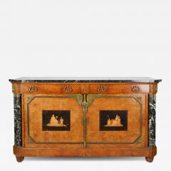 Huge Antique Empire Bronze Mounted Inlaid Ebony Sideboard Buffet - 3000501