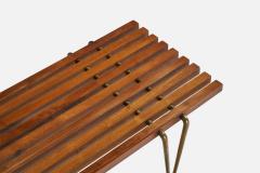 Hugh Acton Bench with Brass and Walnut USA 1955 - 4768161