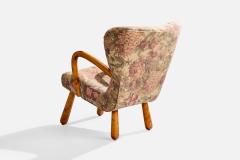 IKEA Lounge Chair with Birch and Fabric Sweden 1950s - 4768213