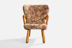 IKEA Lounge Chair with Birch and Fabric Sweden 1950s - 4768215