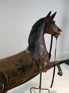 IMPORTANT CARVED TURN OF THE CENTURY CAROUSEL HORSE - 1025494