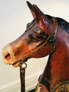 IMPORTANT CARVED TURN OF THE CENTURY CAROUSEL HORSE - 1025499