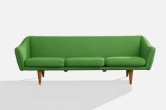 Illum Wikkelso Sofa with Oak and Fabric Denmark 1960s - 4768219