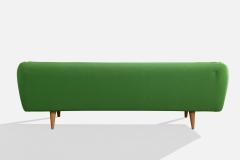 Illum Wikkelso Sofa with Oak and Fabric Denmark 1960s - 4768221