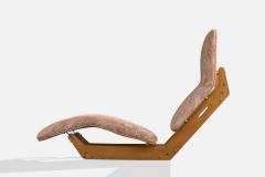 Ilmari Tapiovaara Chaise Longue with Oak and Fabric Finland 1960s - 4768243