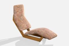 Ilmari Tapiovaara Chaise Longue with Oak and Fabric Finland 1960s - 4768244