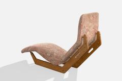Ilmari Tapiovaara Chaise Longue with Oak and Fabric Finland 1960s - 4768246