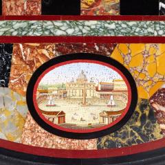 Impressive Chess Table With Precious Roman Mosaic On Carved Legs Italy  - 4780970