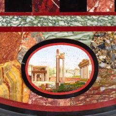 Impressive Chess Table With Precious Roman Mosaic On Carved Legs Italy  - 4780971