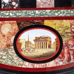 Impressive Chess Table With Precious Roman Mosaic On Carved Legs Italy  - 4780972