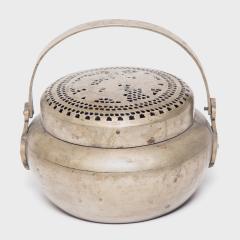 Incised Peony Brass Brazier - 4459909