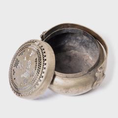 Incised Peony Brass Brazier - 4459914