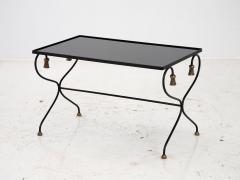Iron and Black Glass Cocktail Table 20th Century - 2968948