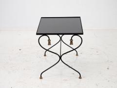 Iron and Black Glass Cocktail Table 20th Century - 2968949
