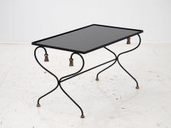 Iron and Black Glass Cocktail Table 20th Century - 2968950