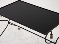 Iron and Black Glass Cocktail Table 20th Century - 2968953