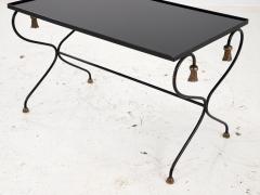 Iron and Black Glass Cocktail Table 20th Century - 2968955