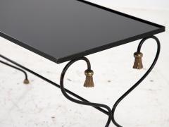 Iron and Black Glass Cocktail Table 20th Century - 2968956