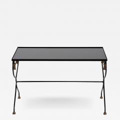 Iron and Black Glass Cocktail Table 20th Century - 2970976
