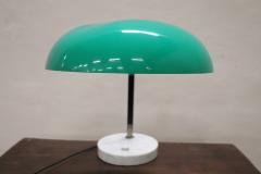 Italian Design Green Perspex Brass and Marble Table Lamp by Stilux 1960s - 2910473