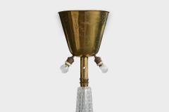 Italian Designer Floor Lamp with Brass and Glass Italy 1930s - 4778256