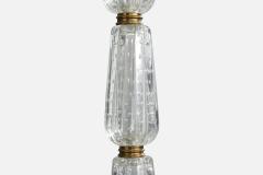 Italian Designer Floor Lamp with Brass and Glass Italy 1930s - 4778259