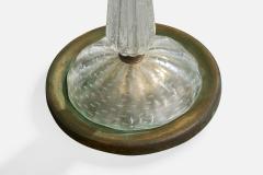 Italian Designer Floor Lamp with Brass and Glass Italy 1930s - 4778260