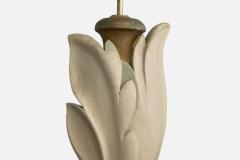 Italian Designer Floor Lamp with Wood Brass Mirror and Fabric Italy - 4784477