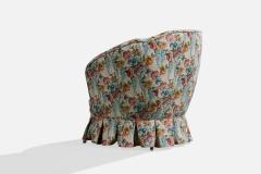 Italian Designer Lounge Chairs with Fabric and Brass Italy 1950s - 4784890