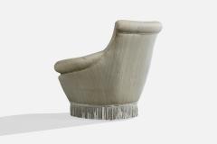 Italian Designer Lounge Chairs with Fabric and Wood Italy 1950s - 4784851