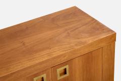 Italian Designer Sideboard with Teak and Brass Italy 1970s - 4775942