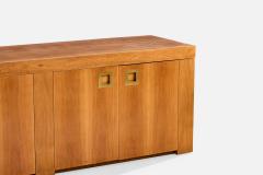 Italian Designer Sideboard with Teak and Brass Italy 1970s - 4775943