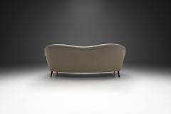 Italian Mid Century Modern Sofa with Stained Wood Legs Italy ca 1950s - 2911919