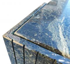 Italian Postmodern 1980s Eye Shaped Breccio Marble Coffee Table Black Green Gold - 2929159