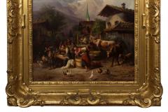 JOSEPH HEINRICH LUDWIG MARR An Alpine Village oil on panel Joseph Heinrich Ludwig Marr - 4458182