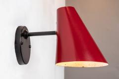 Jacques Biny Pair of 1950s Jacques Biny Red Black Wall Lights - 2931030