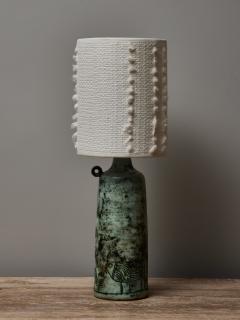 Jacques Blin Small Green Ceramic Table Lamp by Jacques Blin - 2905231