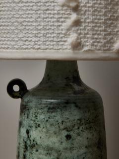 Jacques Blin Small Green Ceramic Table Lamp by Jacques Blin - 2905233