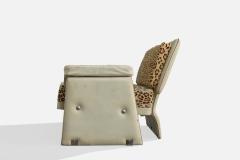 Jacques Quinet Settee with Leather Hide and Metal France 1970s - 4768452