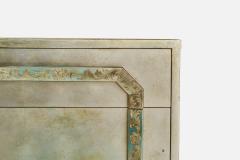 James Mont Attributed Dresser with Silver Leaf and Wood USA 1940s - 4768466
