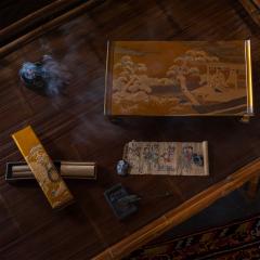 Japanese Gilt Lacquer Writing Desk Poem Box - 4180515