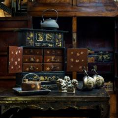 Japanese Inlaid Paulownia Tabako Bon - 4459409