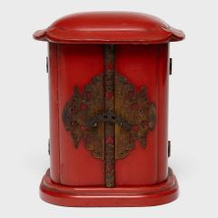 Japanese Red Lacquer Traveling Shrine of Bishamonten - 4167278