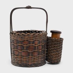 Japanese Woven Bamboo Tabako bon - 4459843